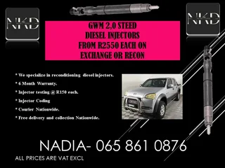 Gwm 2.0 Steed Diesel Injectors For Sale With Warranty