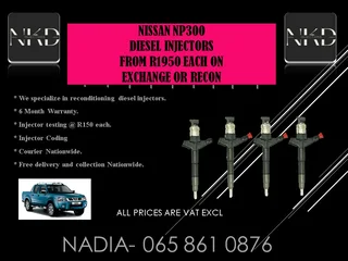 Nissan Np300 Diesel Injectors For Sale With Warranty