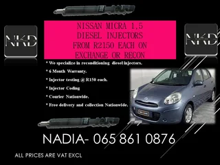 Nissan Micra 1.5 Diesel Injectors For Sale With Warranty