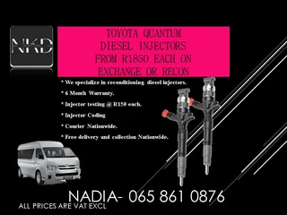 Toyota Quantum Diesel Injectors For Sale With Warranty