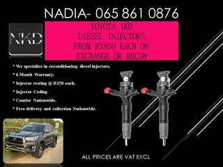 Toyota 1kd Diesel Injectors For Sale On Exchange With Warranty