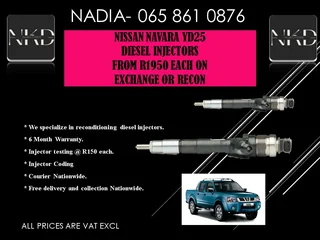 Nissan Navara Yd25 Diesel Injectors For Sale On Exchange With Warranty