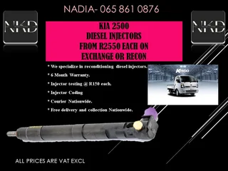 Kia 2500 Diesel Injectors For Sale With Warranty