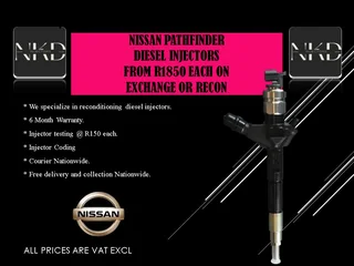 Nissan Pathfinder Diesel Injectors For Sale With Warranty