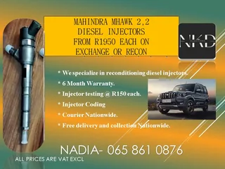 Mahindra Mhawk 2,2 Diesel Injectors For Sale On Service Exchange