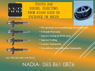 Toyota D4d Diesel Injectors For Sale On Service Exchange