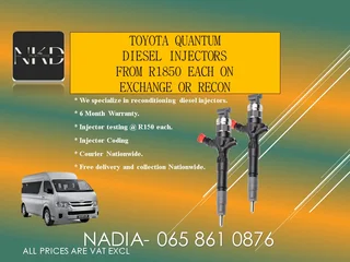 Toyota Quantum Diesel Injectors For Sale On Service Exchange