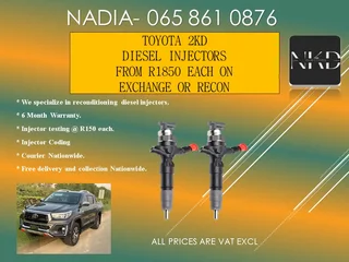 Toyota 2kd Diesel Injectors For Sale On Service Exchange