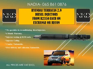 Hyundai Terrican 2.9 Diesel Injectors For Sale On Service Exchange