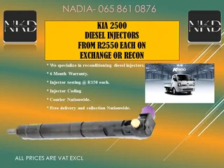 Kia 2500 Diesel Injectors For Sale On Service Exchange