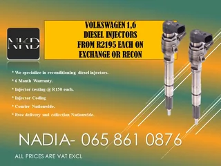 Volkswagen 1.6 Diesel Injectors For Sale On Service Exchange
