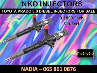 Toyota Prado 3.0 Diesel Injectors For Sale Or To Recon
