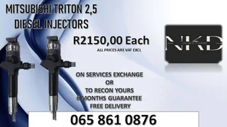 Mitsubishi Triton 2.5 Diesel Injectors For Sale Or To Recon