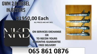 Gwm 2.8 Diesel Injectors For Sale Nationwide