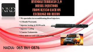Hyundai Terrican 2.9 Diesel Injectors For Sale With Warranty