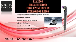 Kia 2500 Diesel Injectors For Sale With Warranty