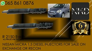 Nissan Micra 1.5 Diesel Injectors For Sale With Warranty