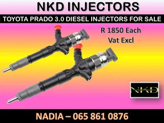 Toyota Prado 3.0 Diesel Injectors For Sale Nationwide