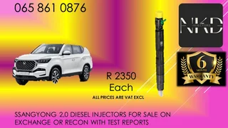 Ssanyong 2.0 Diesel Injectors For Sale With Test Report