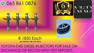 Toyota D4d Diesel Injectors For Sale With Test Report