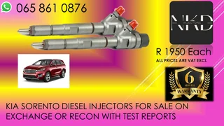 Kia Sorento Diesel Injectors For Sale With Test Report