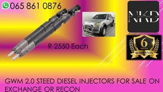 Gwm 2.0 Steed Diesel Injectors For Sale With Test Report