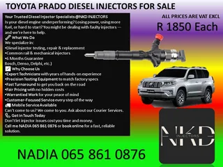 Toyota Prado Diesel Injectors For Sale On Exchange