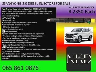 Ssangyong 2.0 Diesel Injectors For Sale Or Recon