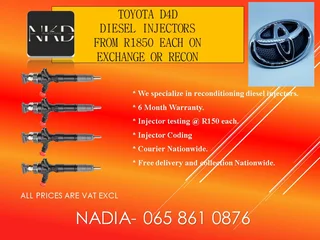 Toyota D4d Diesel Injectors For Sale With Test Report