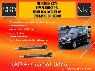 Mercedes C270 Diesel Injectors For Sale With Test Report