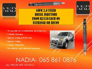 Gwm 2.0 Steed Diesel Injectors For Sale With Test Report