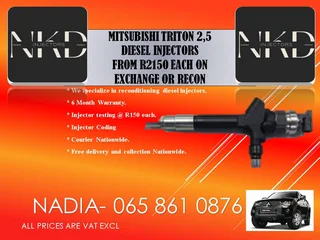 Mitsubishi Triton 2.5 Diesel Injectors For Sale With Test Report