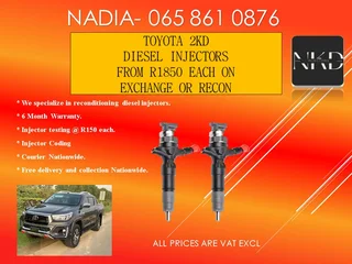 Toyota 2kd Diesel Injectors For Sale With Test Report