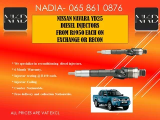 Nissan Navara Yd25 Diesel Injectors For Sale With Test Report