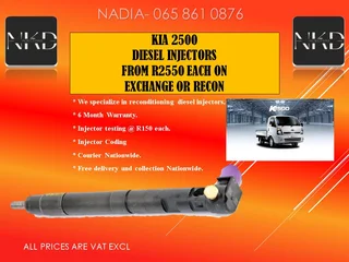 Kia 2500 Diesel Injectors For Sale With Test Report