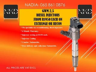 Gwm 2.5 Diesel Injectors For Sale With Test Report