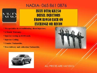 Isuzu Dteq Kb250 Diesel Injectors For Sale With Test Report