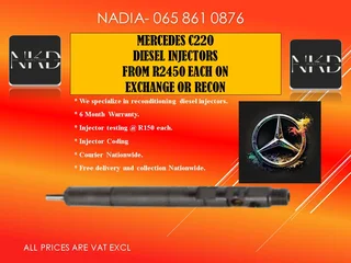 Mercedes C220 Diesel Injectors For Sale Or To Recon