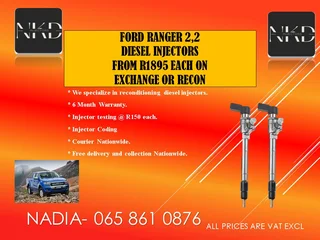 Ford Ranger 2.2 Diesel Injectors For Sale Or To Recon
