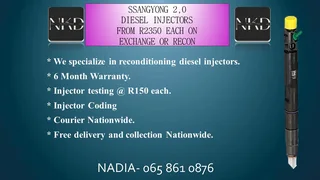 Ssangyong 2.0 Diesel Injectors For Sale Or Recon