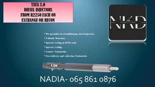 Tata 3.0 Diesel Injectors For Sale Or To Recon
