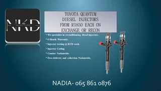 Toyota Quantum Diesel Injectors For Sale Or To Recon