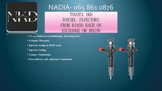 Toyota 1kd Diesel Injectors For Sale Or To Recon