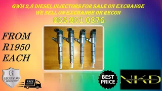 Gwm 2.8 Diesel Injectors For Sale With Warranty