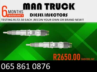 Man Truck Diesel Injectors For Sale Or To Recon