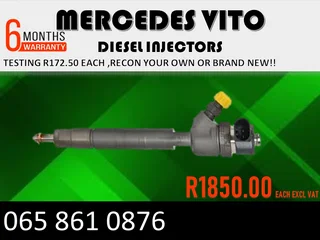 Mercedes Benz Vito Diesel Injectors For Sale Or Recon