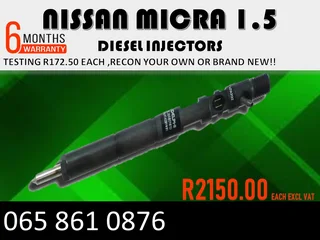 Nissan Micra 1.5 Diesel Injectors For Sale Or Recon