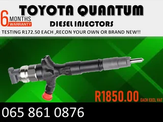Toyota Quantum Diesel Injectors For Sale Or Recon