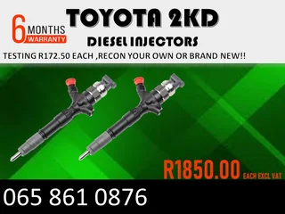 Toyota 2kd Diesel Injectors For Sale Or Recon
