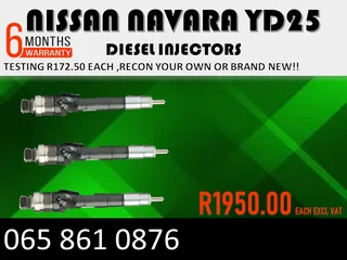 Nissan Navara Yd25 Diesel Injectors For Sale Or Recon